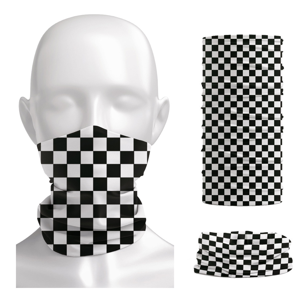 Pipe Bending Spring - Checkered Ska Printed Headband Neck Warmer