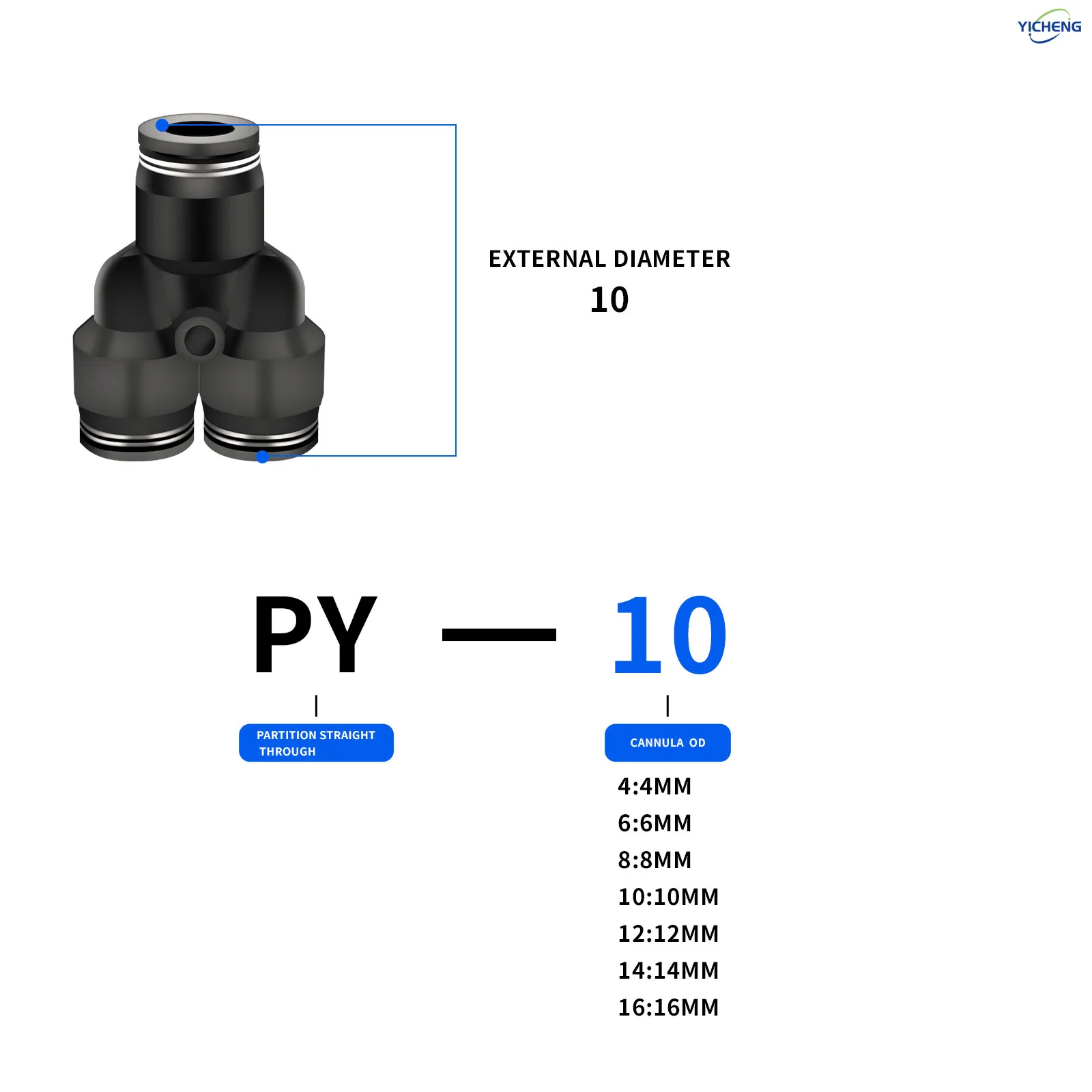 10MM ID Hose Connector Y Split - Push Fit Connector reseña y precio