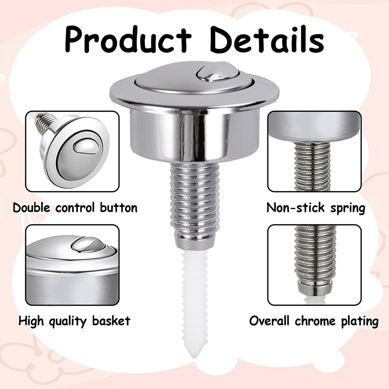 Dual Flush Toilet Button Flush - Toilet Fill Valve reseña y precio
