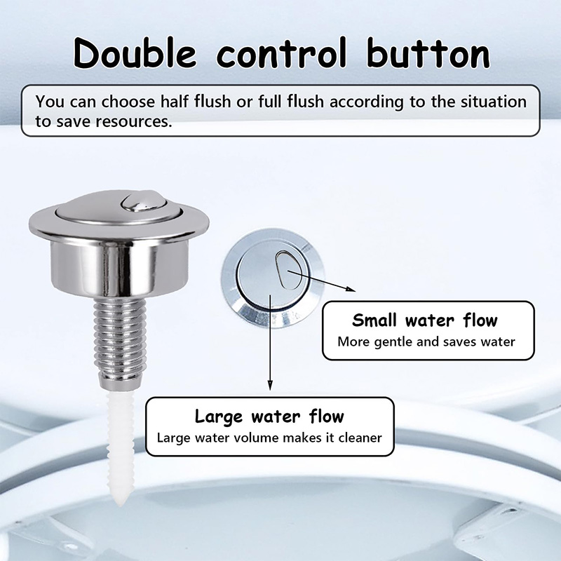 Dual Flush Toilet Button Flush - Toilet Fill Valve reseña y precio