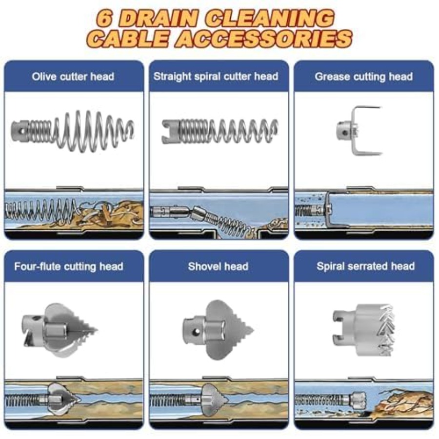 Drain Snake, Drain Auger with  - Drain Snake Flexible reseña y precio