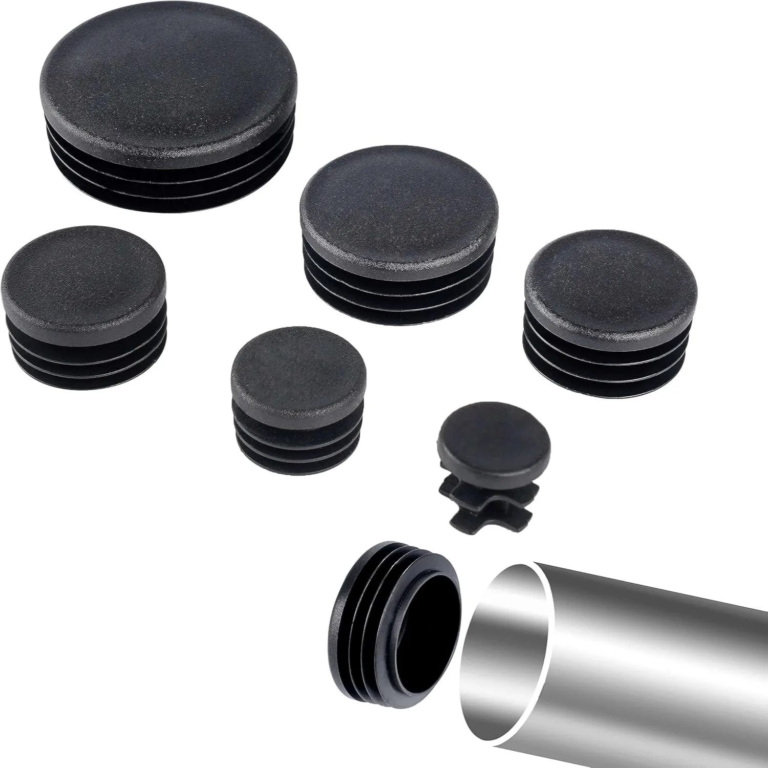 Black Round Pipe Plug 10-60mm  - Plastic Pipe Clip reseña y precio