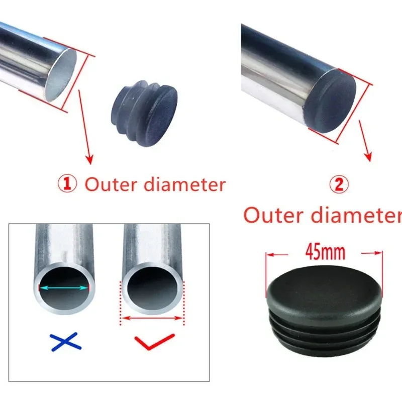 Black Round Pipe Plug 10-60mm  - Plastic Pipe Clip reseña y precio