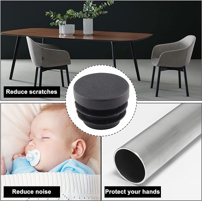 8 PCS Black Round Plastic Blan - Plastic Pipe Clip reseña y precio