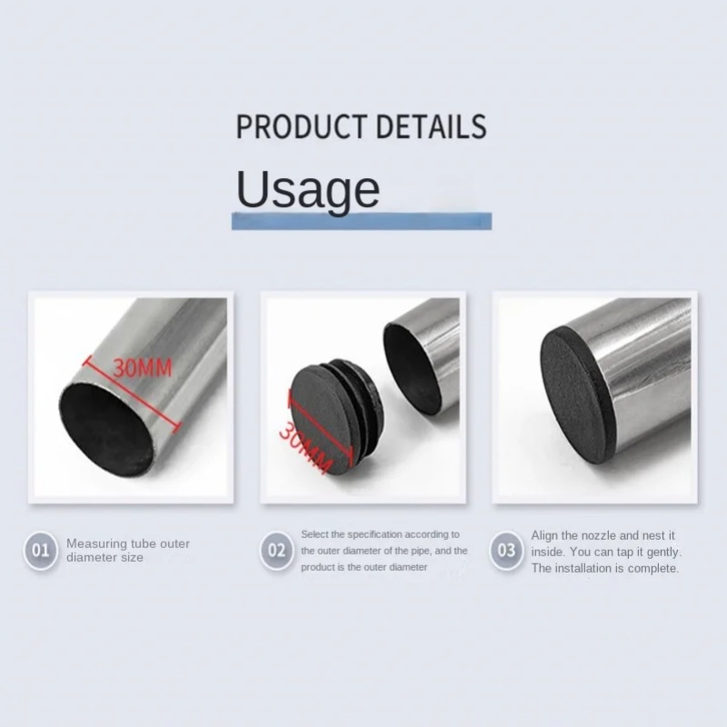 8 PCS Black Round Plastic Blan - Plastic Pipe Clip reseña y precio