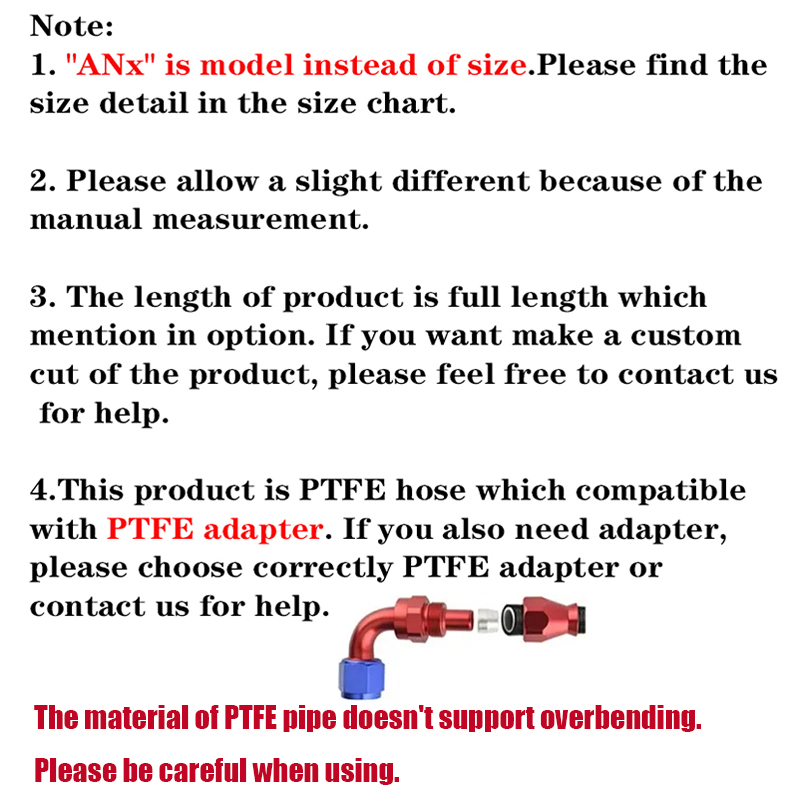 1M/2M/3M/5M AN3 AN4 AN6 AN8 AN - Ptfe Tape Thread reseña y precio