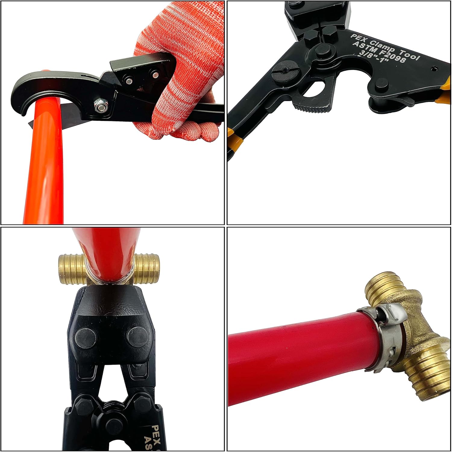 PEX Pipe Clamp Crimping Tool w - Pipe Cutter Ratchet reseña y precio