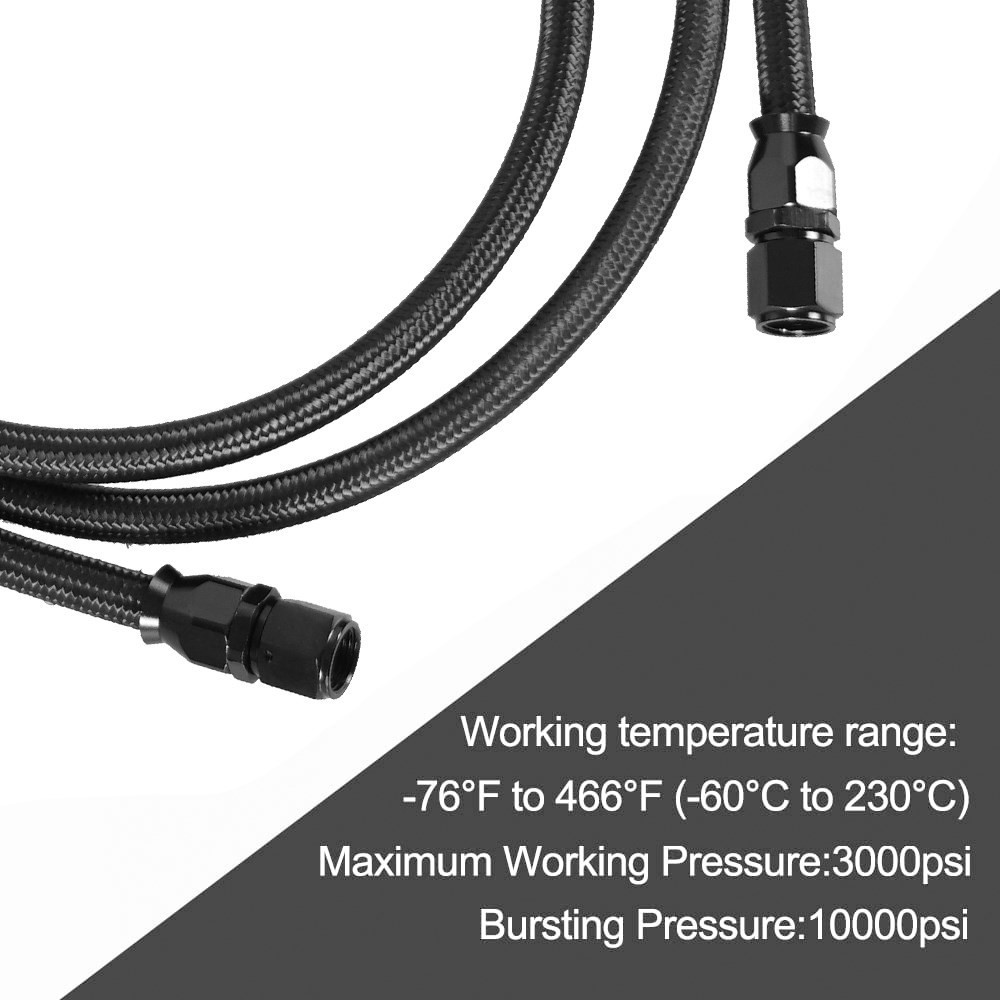 2 X 7Ft AN6 Flexible PTFE Tran - Flexible Hose Braided reseña y precio