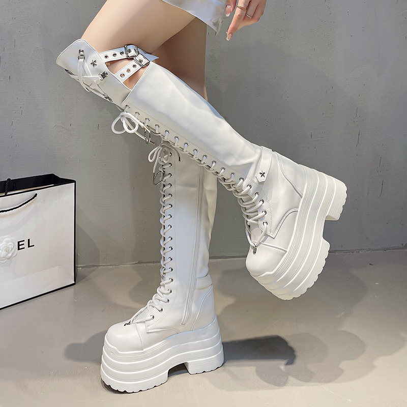 Punk Women Boots Ladies Cospla - Pipe Bending Spring reseña y precio