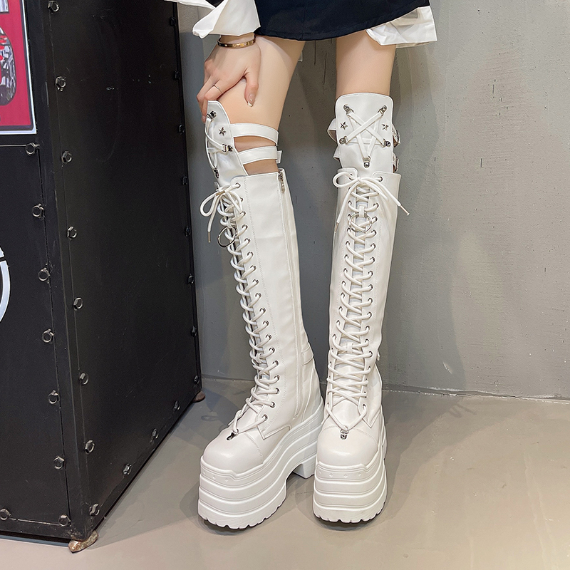 Punk Women Boots Ladies Cospla - Pipe Bending Spring reseña y precio