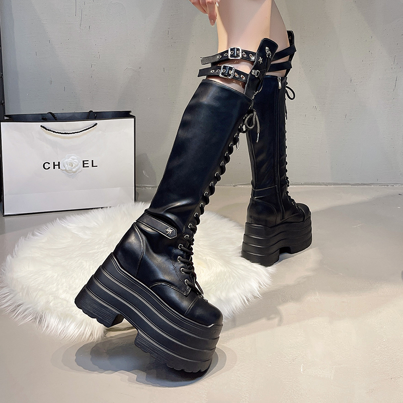 Punk Women Boots Ladies Cospla - Pipe Bending Spring reseña y precio