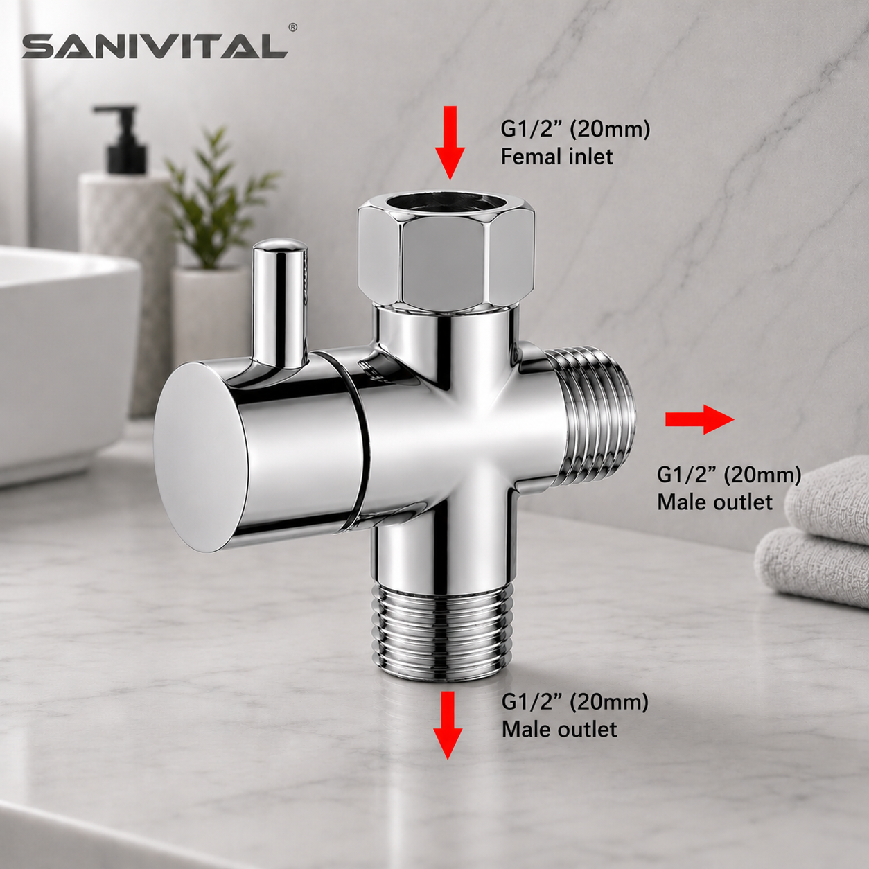 SANIVITAL 3-Way Shower Diverte - Shower Valve Cartridge reseña y precio