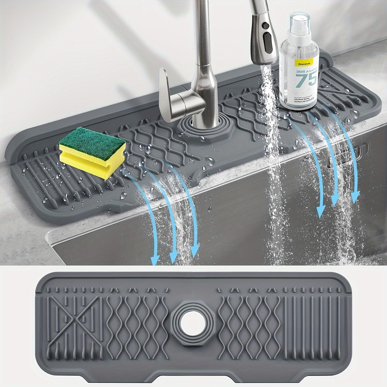 1Pcs Silicone Faucet Mat Water - Silicone Tap Washer reseña y precio