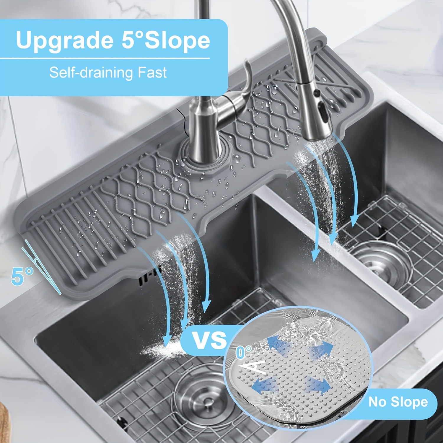 1Pcs Silicone Faucet Mat Water - Silicone Tap Washer reseña y precio