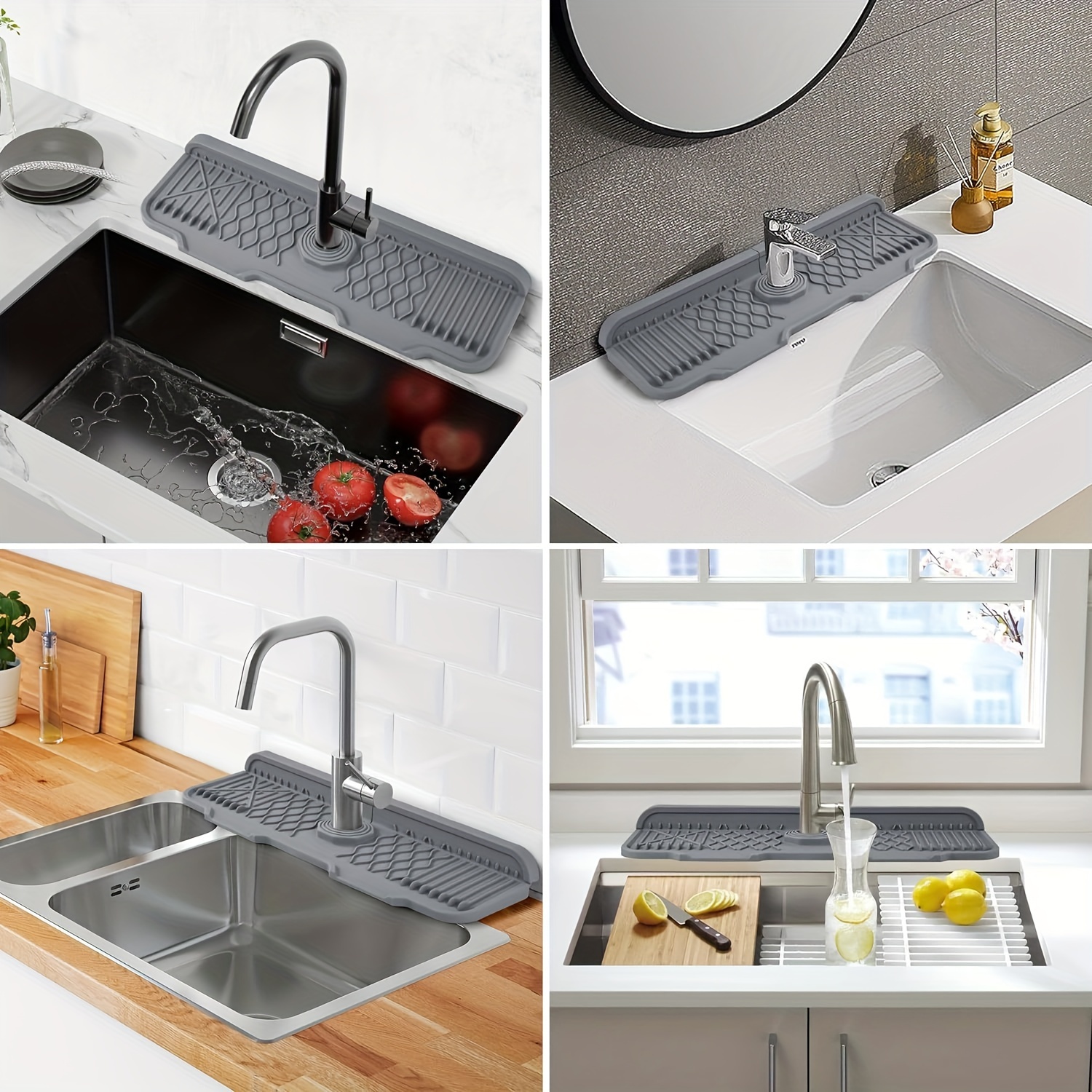 1Pcs Silicone Faucet Mat Water - Silicone Tap Washer reseña y precio