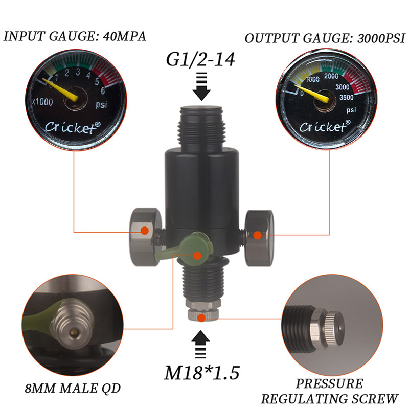 HPA Scuba M18*1.5 Pressure Reg - Float Ball Valve reseña y precio
