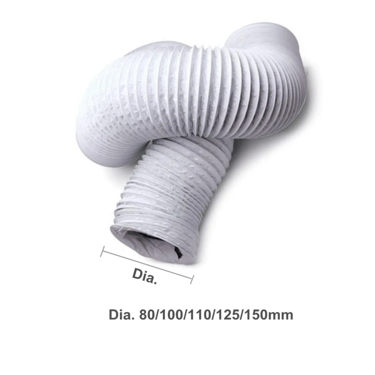 6M 150-80mm Dia Portable Flexi - Flexible Hose Braided reseña y precio