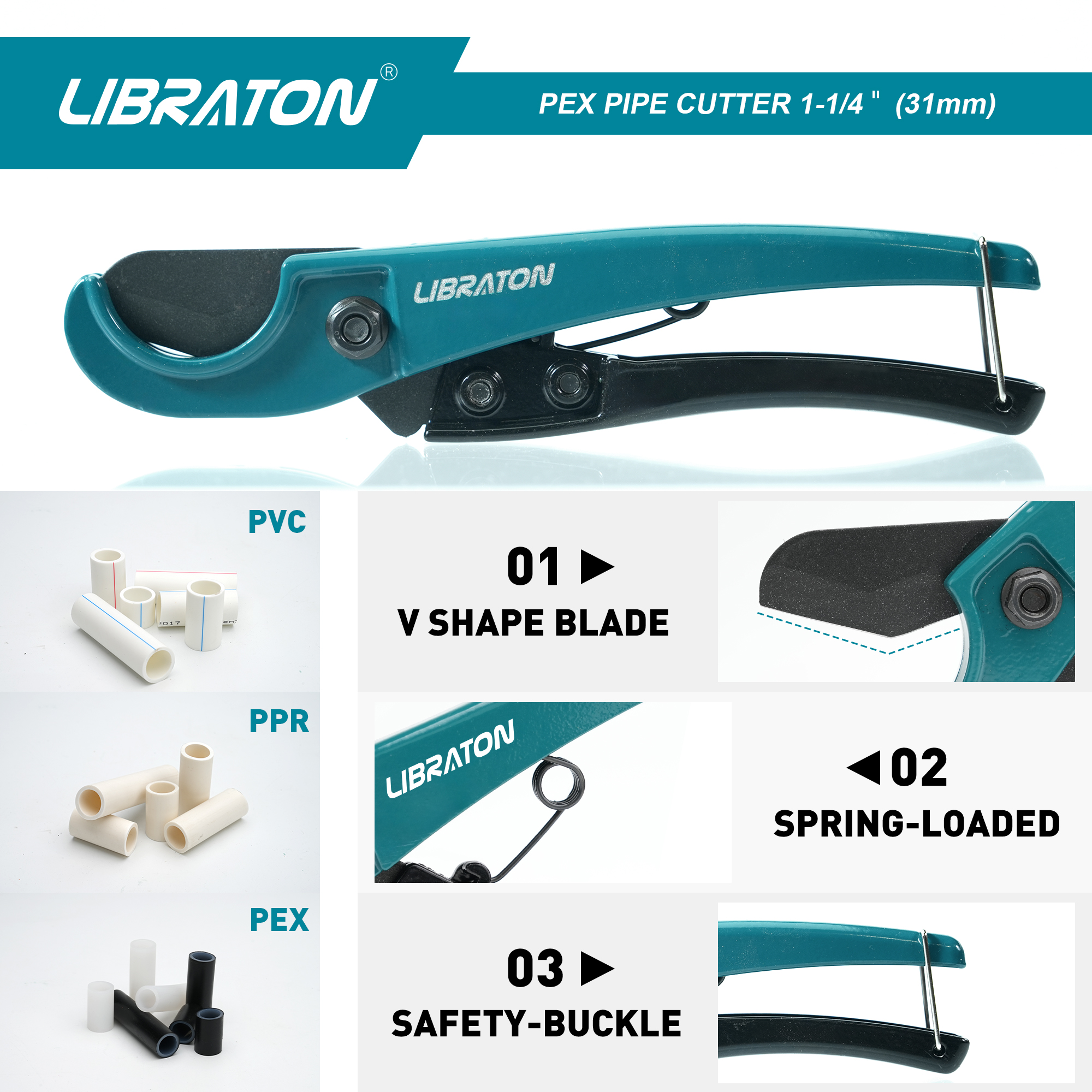 Libraton Pex Cutter 31mm Pex P - Pipe Cutter Ratchet reseña y precio