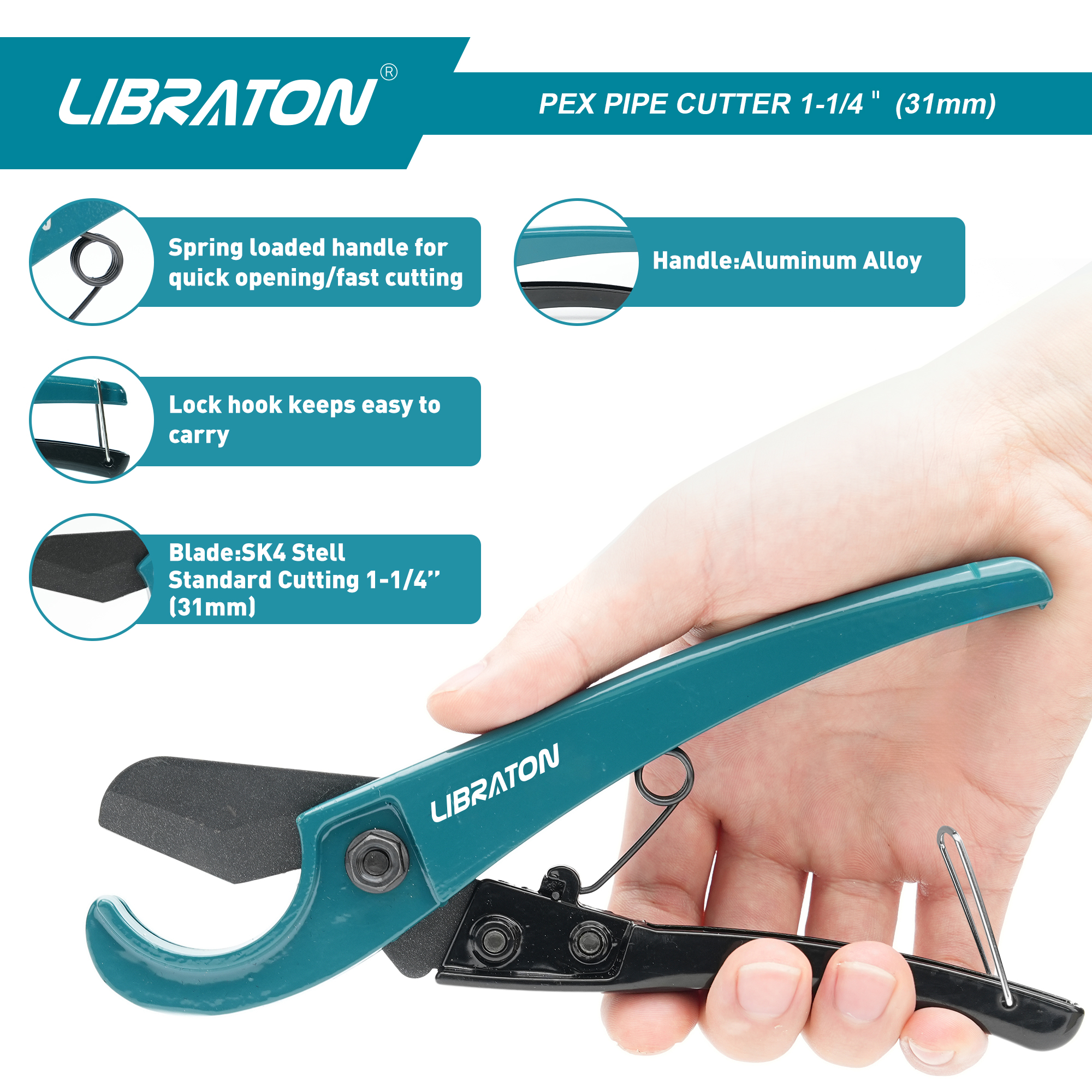 Libraton Pex Cutter 31mm Pex P - Pipe Cutter Ratchet reseña y precio