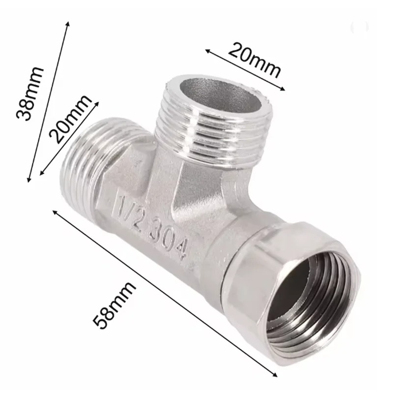 Stainless Steel T Adapter G1/  - Shower Valve Cartridge reseña y precio