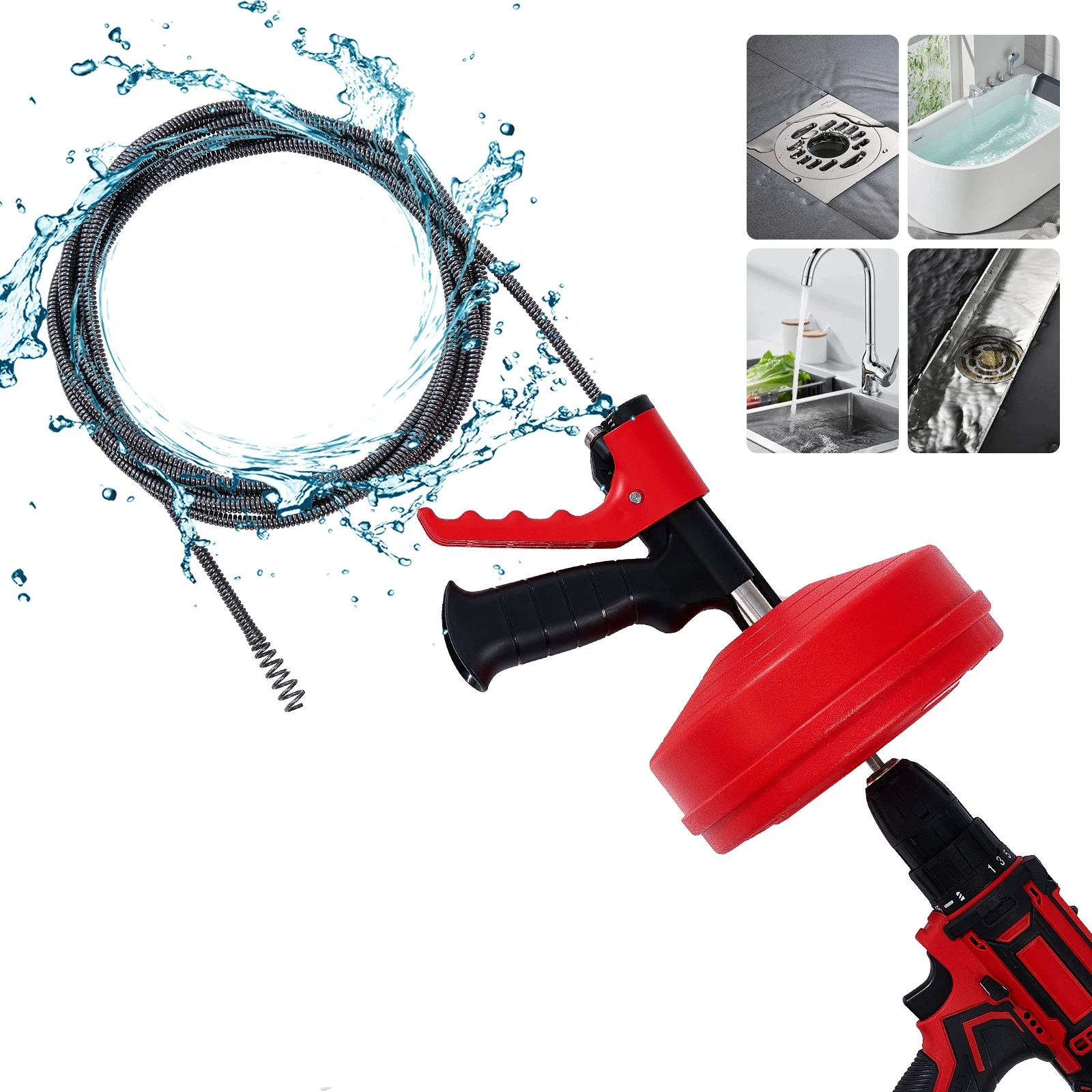 Professional Drain Snake Auger - Drain Snake Flexible reseña y precio