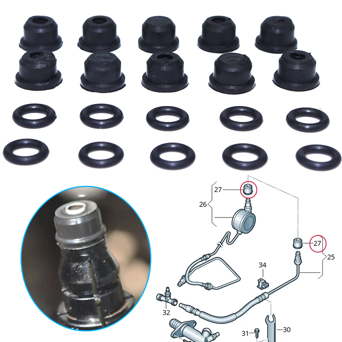 For Fiat Ulysse Peugeot 806 19 - Plastic Pipe Clip reseña y precio