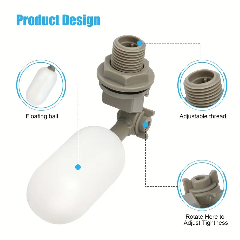 4Pcs Farm Cattle Plastic Water - Float Ball Valve reseña y precio