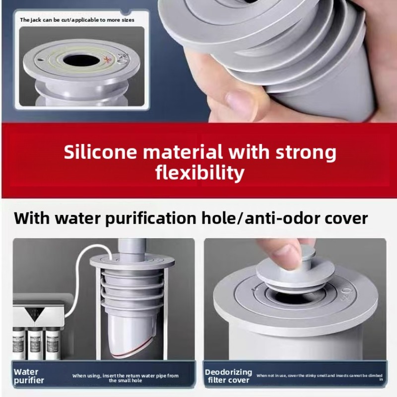 Sink Plug Sewer Pipe Sealing R - Drain Pipe Clip reseña y precio